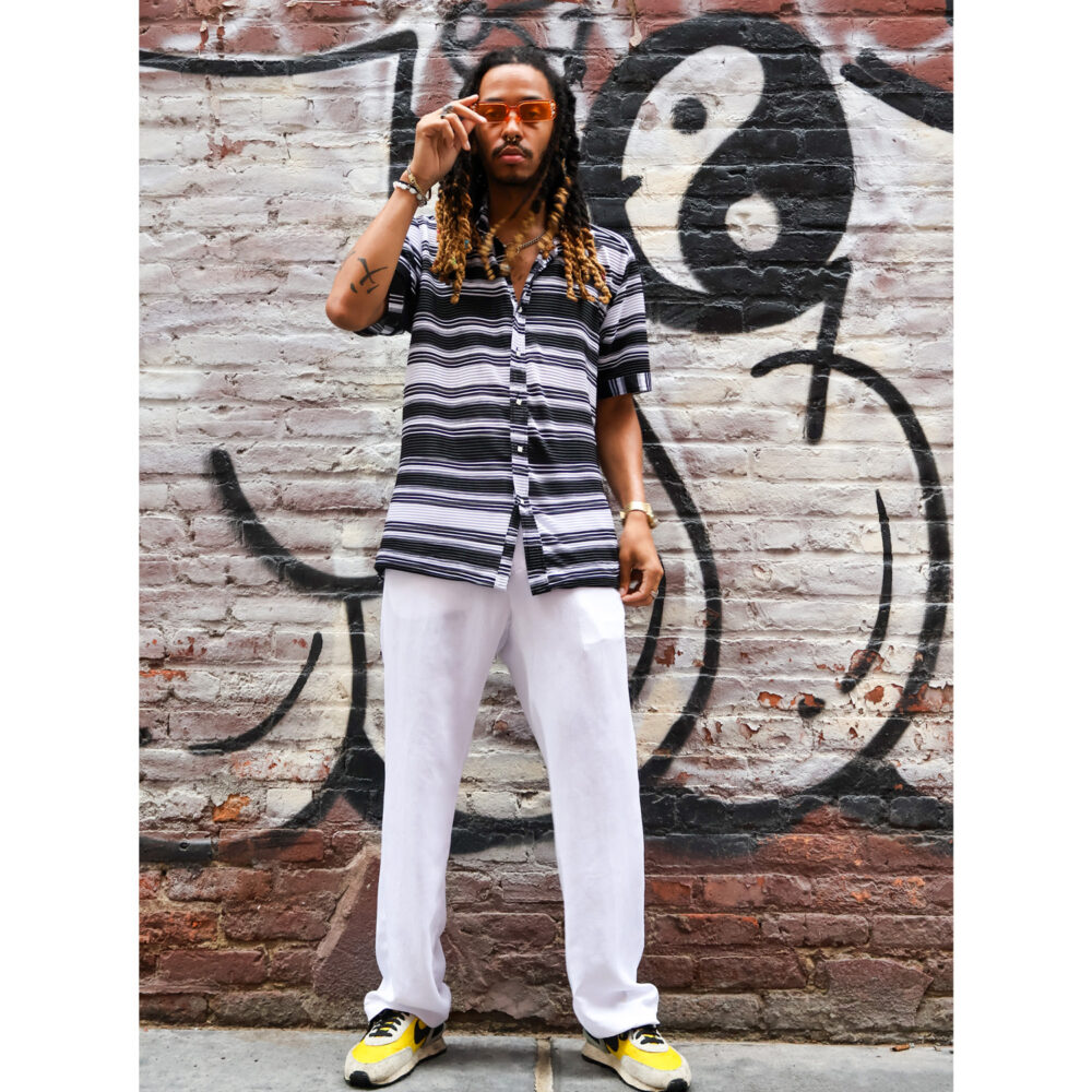 Black and White Striped Shirt